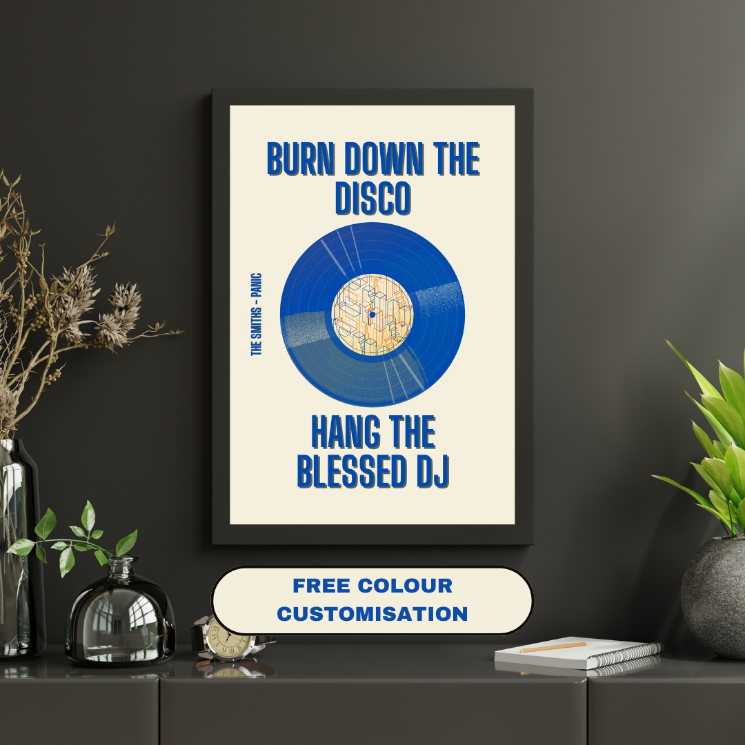 The Smiths Print Panic Lyrics Music Lover Print Smiths Fan Customisable Personalised Wall Print Home Decor Music Lyrics Print Gift Idea