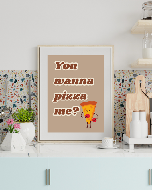 Pizza Print Pizza Lover Print Funny Food Print Customisable Print Food Lover Personalised Print Wall Print Home Decor Kitchen Decor Print