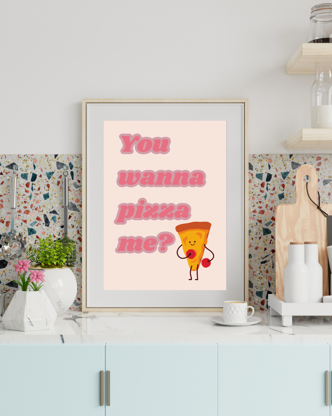 Pizza Print Pizza Lover Print Funny Food Print Customisable Print Food Lover Personalised Print Wall Print Home Decor Kitchen Decor Print