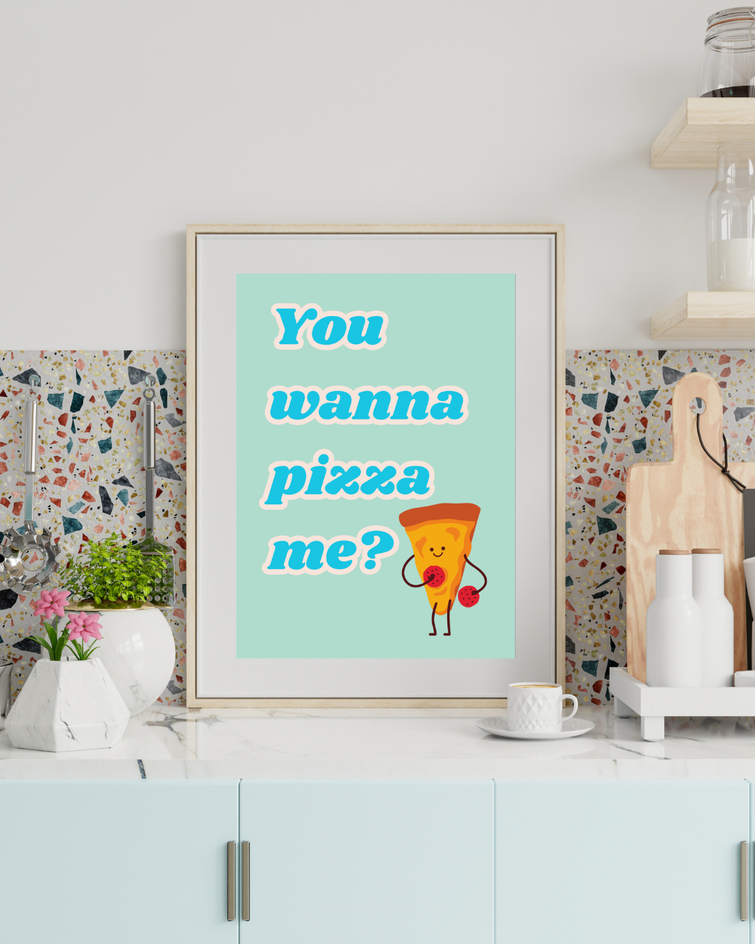 Pizza Print Pizza Lover Print Funny Food Print Customisable Print Food Lover Personalised Print Wall Print Home Decor Kitchen Decor Print