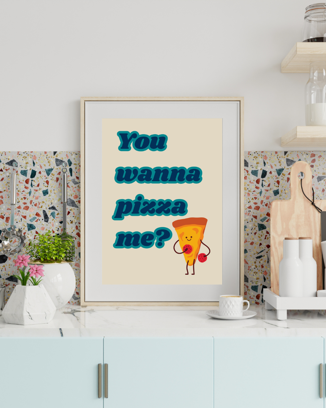 Pizza Print Pizza Lover Print Funny Food Print Customisable Print Food Lover Personalised Print Wall Print Home Decor Kitchen Decor Print