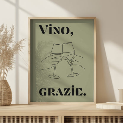 Vino Grazie - Italian Inspired Art Poster Prints