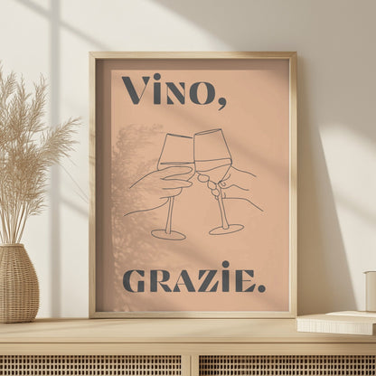 Vino Grazie - Italian Inspired Art Poster Prints