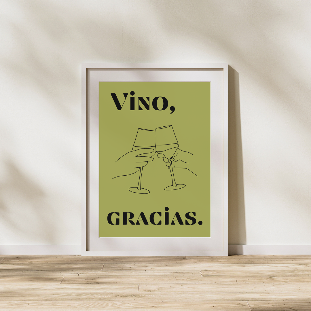 Wine Print Spanish Poster Wine Lover Spanish Modern Kitchen Decor Spain Kitchen Art Print Bar Art Retro Wall Print Art Retro Poster Vino