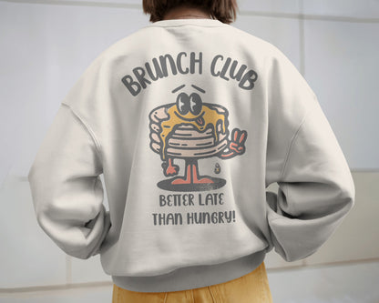 Brunch Club Sweatshirt | Unisex | Retro Graphic | 85% Organic Cotton 15% Recycled Polyester