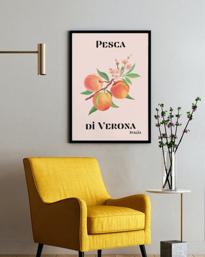 Italian Fruit Prints Fruit Art Prints Fruit Wall Art Kitchen Print Italy Home Décor Wall Print Posters Lemon Orange Peach