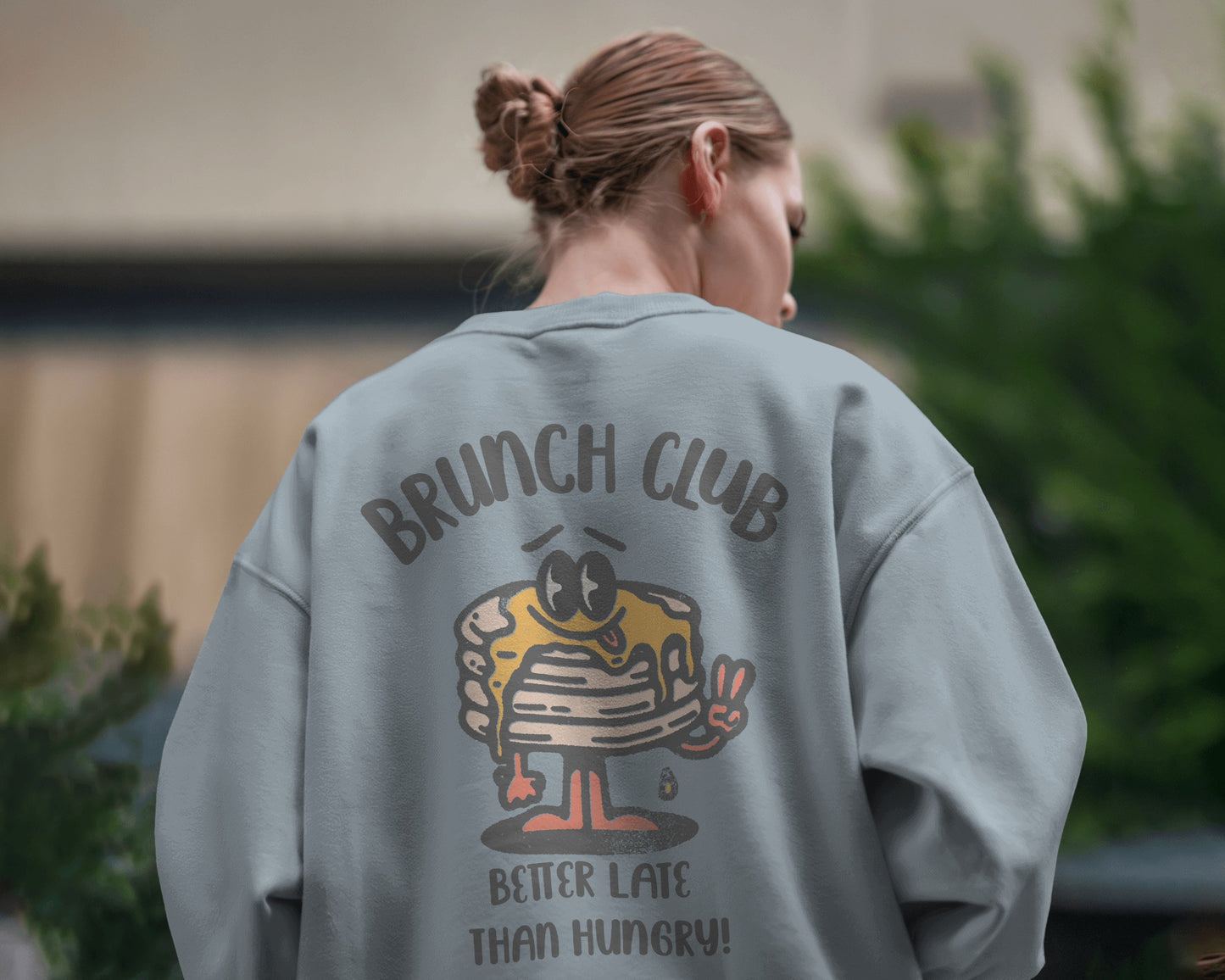 Brunch Club Sweatshirt | Unisex | Retro Graphic | 85% Organic Cotton 15% Recycled Polyester