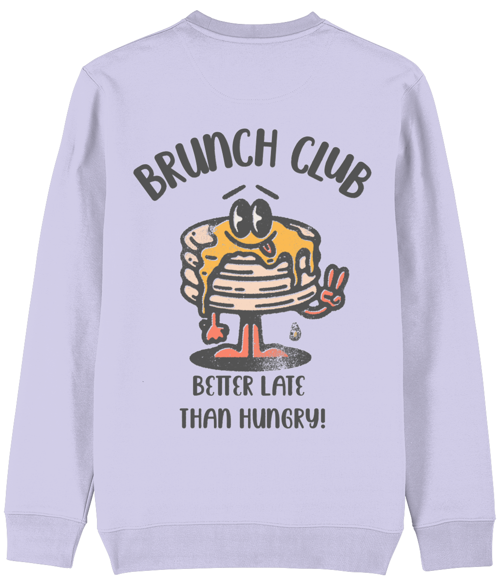 Brunch Club Sweatshirt | Unisex | Retro Graphic | 85% Organic Cotton 15% Recycled Polyester