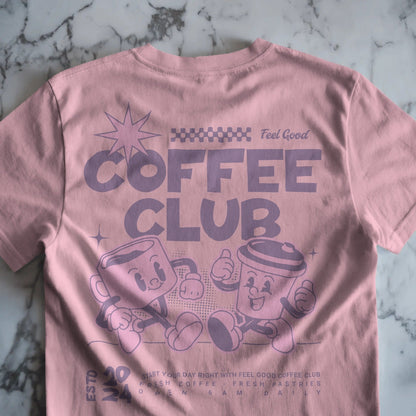 Coffee Club T-Shirt - Unisex Graphic T-shirt - 100% Organic Cotton