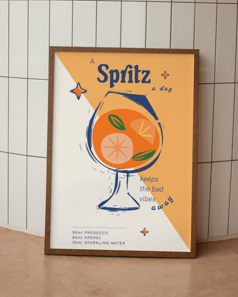 Aperol Print Aperol Spritzer Aperolspritz Colourful Print Kitchen Dining Room Gift For Aperol Spritz Lover Italian Print Retro Vintage Print