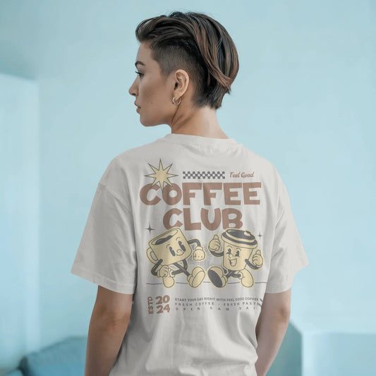 Coffee Club T-Shirt - Unisex Graphic T-shirt - 100% Organic Cotton