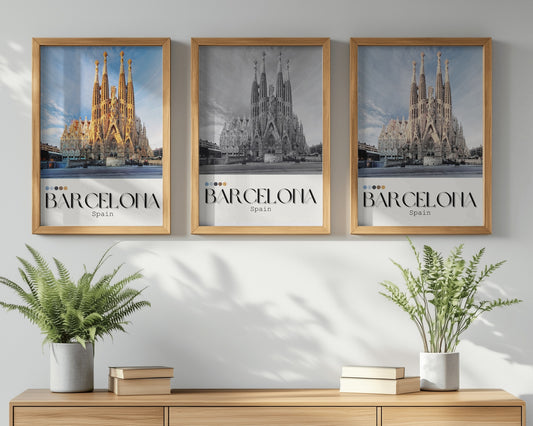 Barcelona Inspired Print - Travel Inspired Art Poster Prints