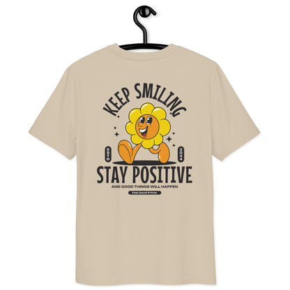 Stay Positive | Unisex T-shirt | Retro Graphic | 100% Organic Cotton