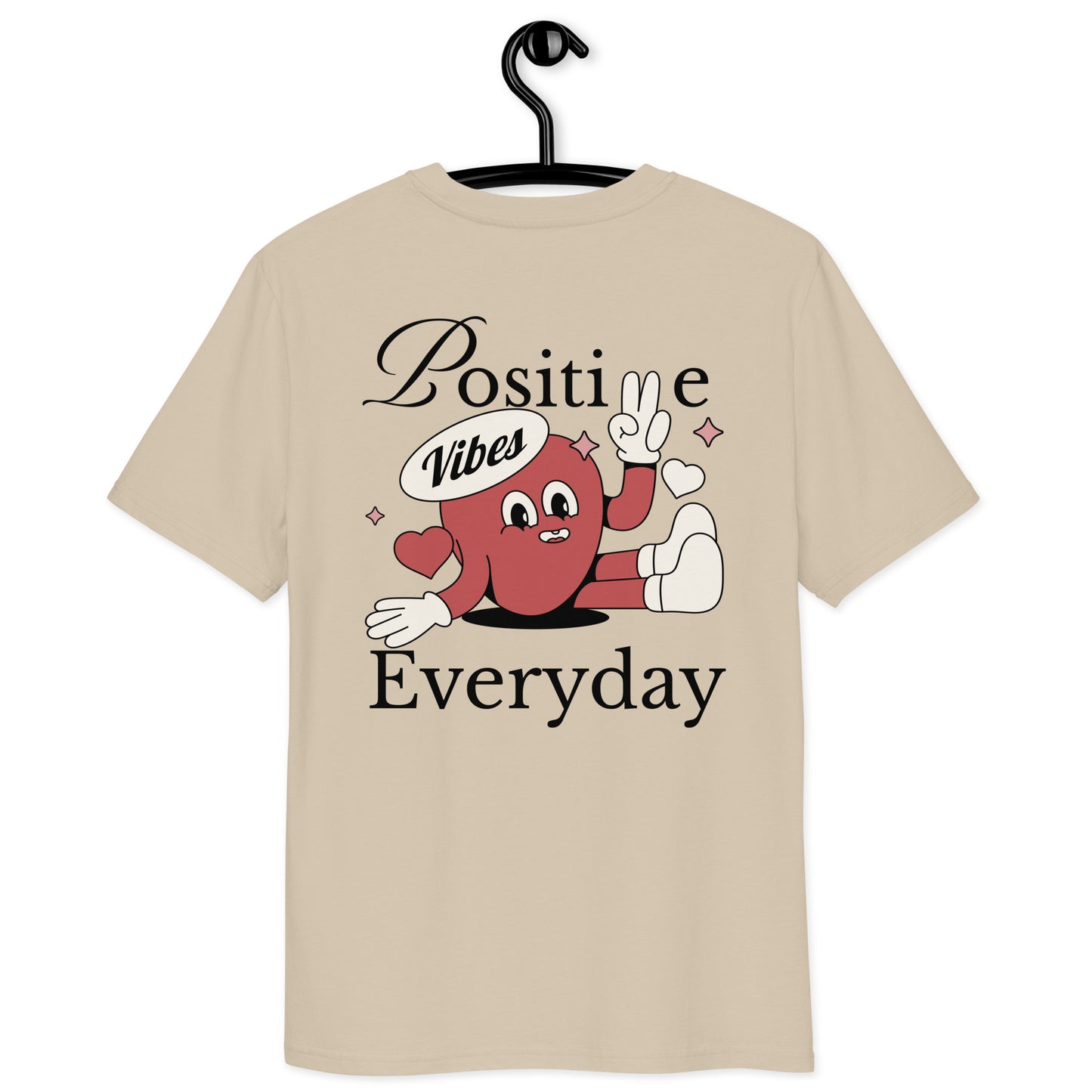 Positive Vibes Unisex T-shirt | Retro Graphic | 100% Organic Cotton