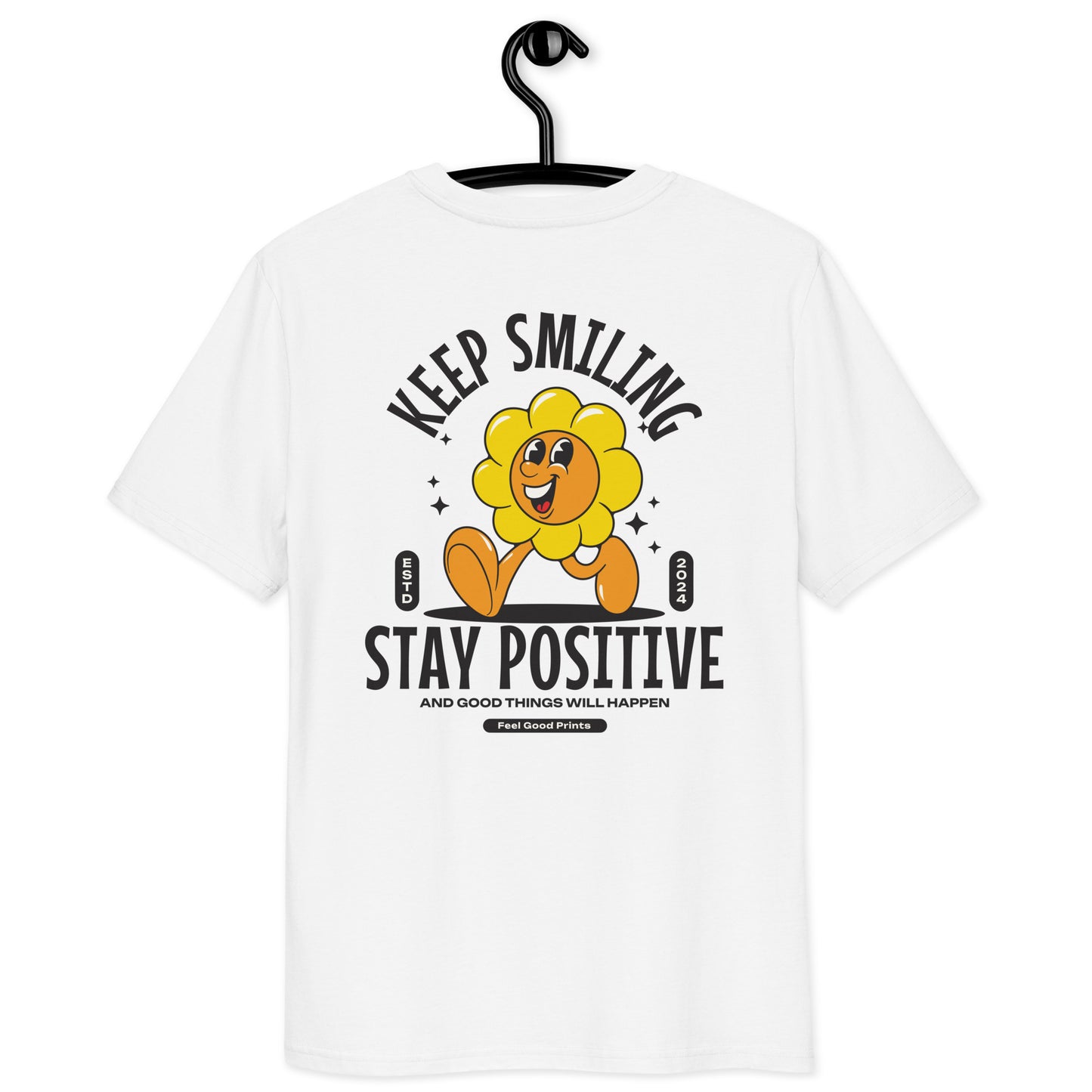 Stay Positive | Unisex T-shirt | Retro Graphic | 100% Organic Cotton