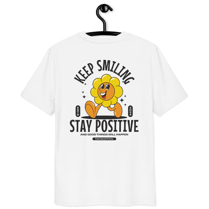 Stay Positive | Unisex T-shirt | Retro Graphic | 100% Organic Cotton