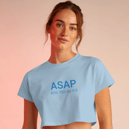 Aperol Spritz and Pasta Crop Top - Blue