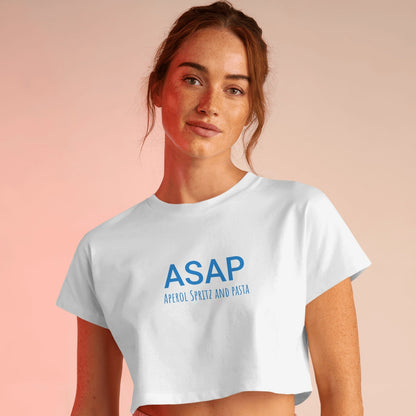 Aperol Spritz and Pasta Crop Top - Blue
