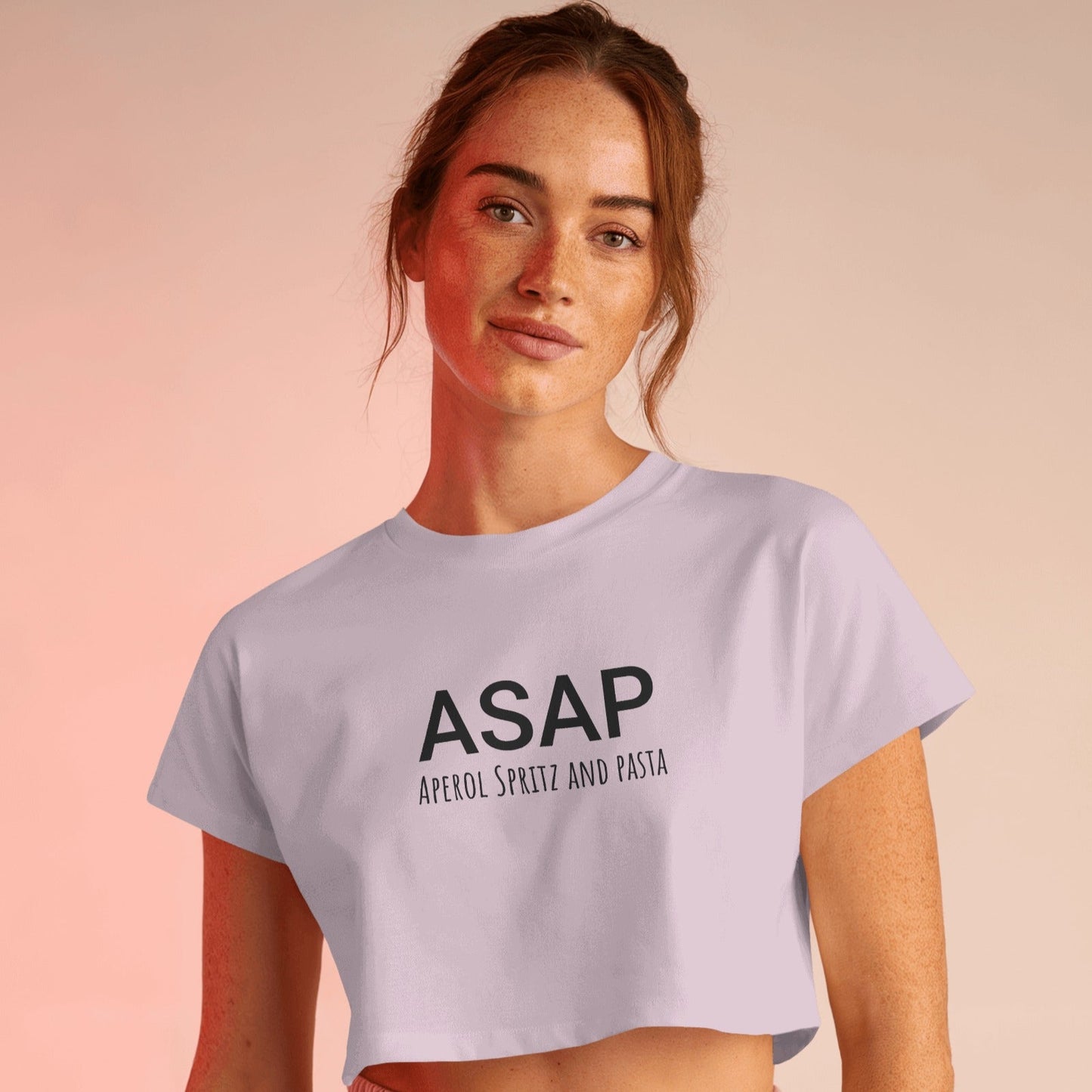 Aperol Spritz and Pasta Crop Top - Black