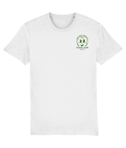 Good Vibes Unisex T-shirt | Green | Retro Graphic | 100% Organic Cotton