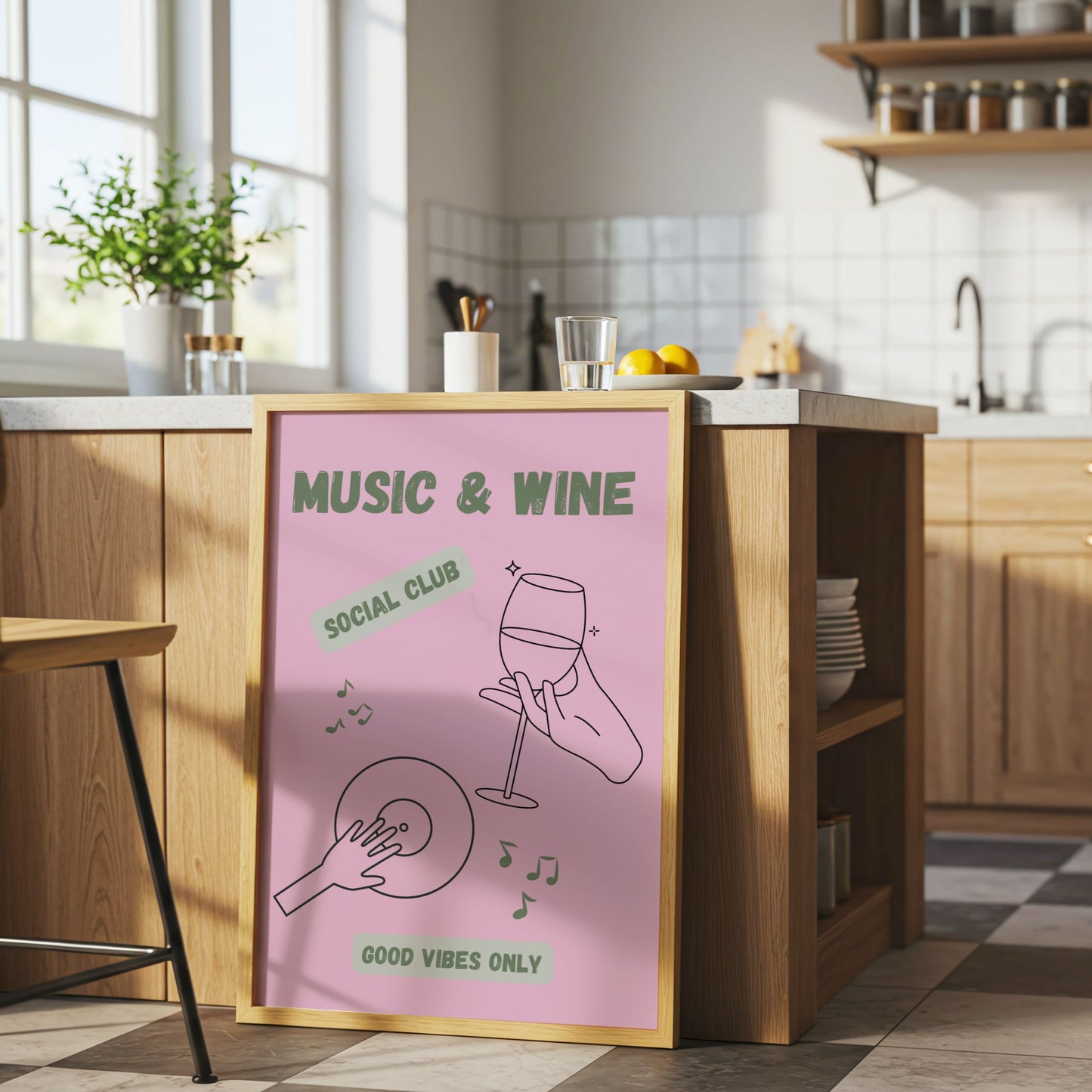 Music & Wine Club - Home Essential Art Poster Prints