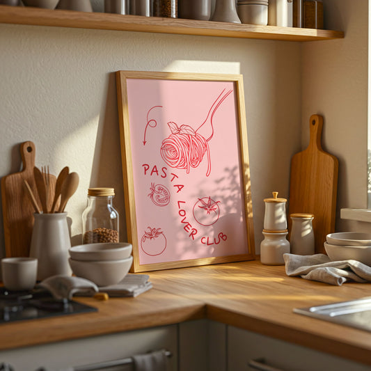 Pasta Lovers Club - Home Essential Art Poster Prints