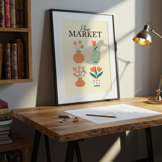 Flower Market - Home Essential Art Poster Prints